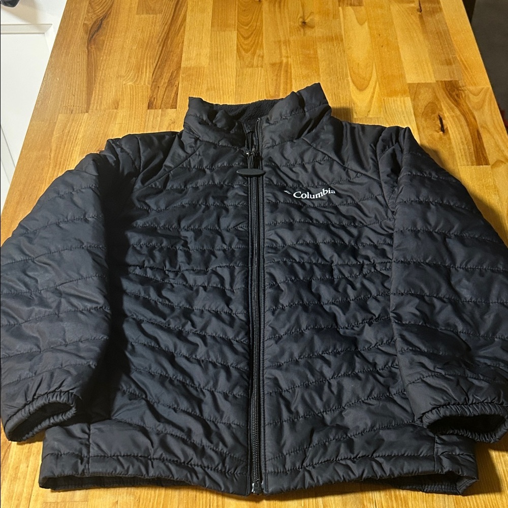 Columbia Boys Black Spring/Fall Fleece Lined Jacket Size Small or 8